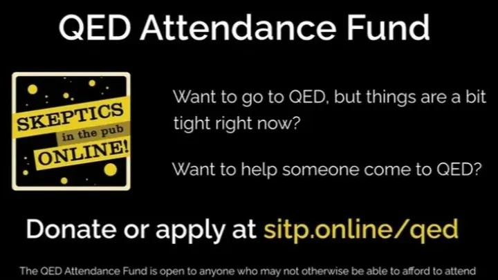 Banner image giving details for the QED Attendance Fund